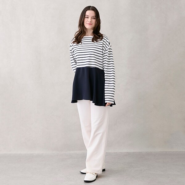 【防汚加工/親子リンク】ストレッチフレアPT