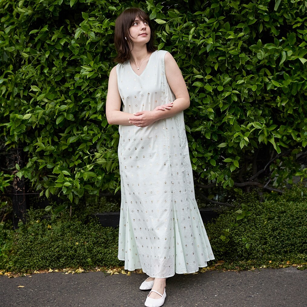 【リンク】箔プリントワンピース