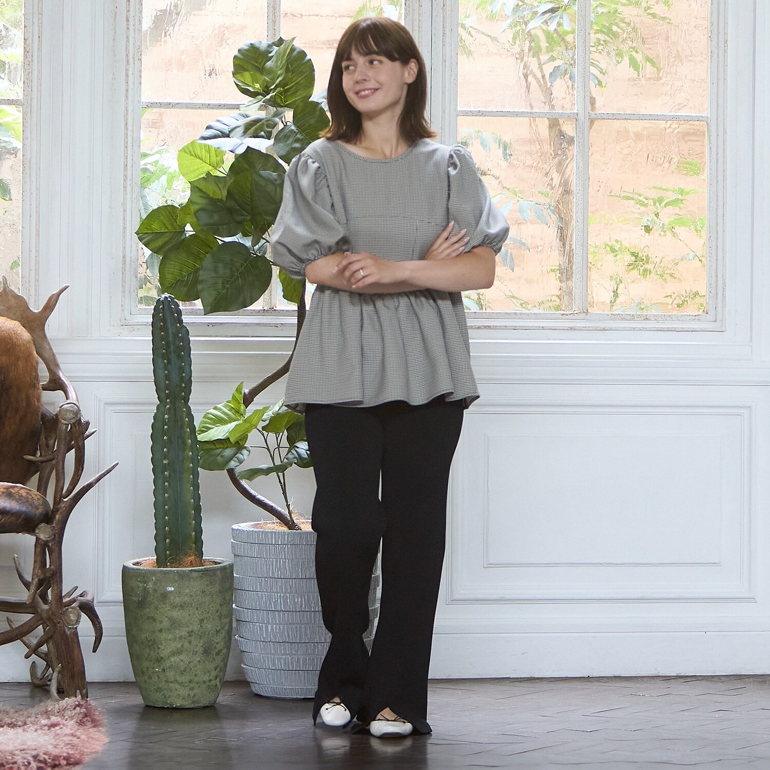 【親子リンク】ニットワイドパンツ