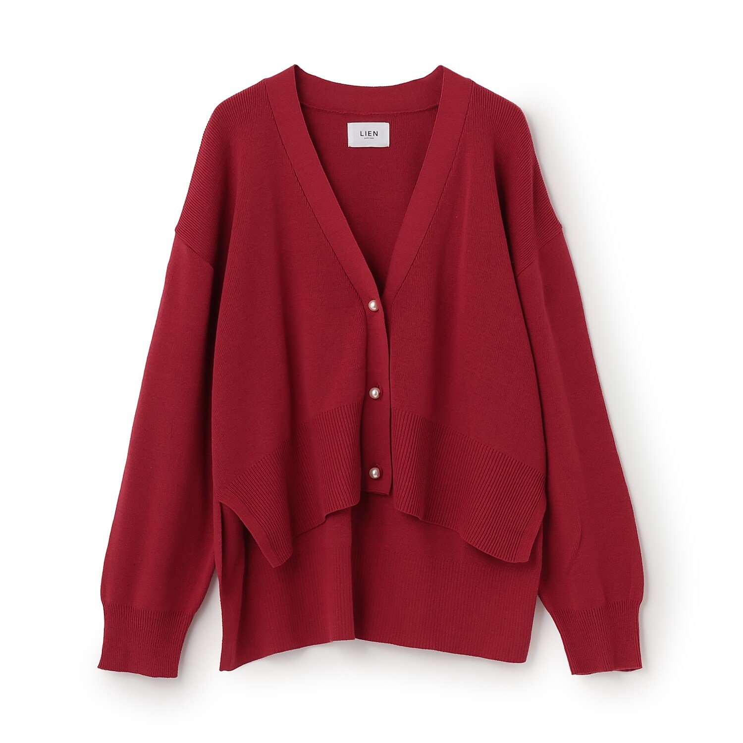 【親子リンク】パールボタンニットカーディガン