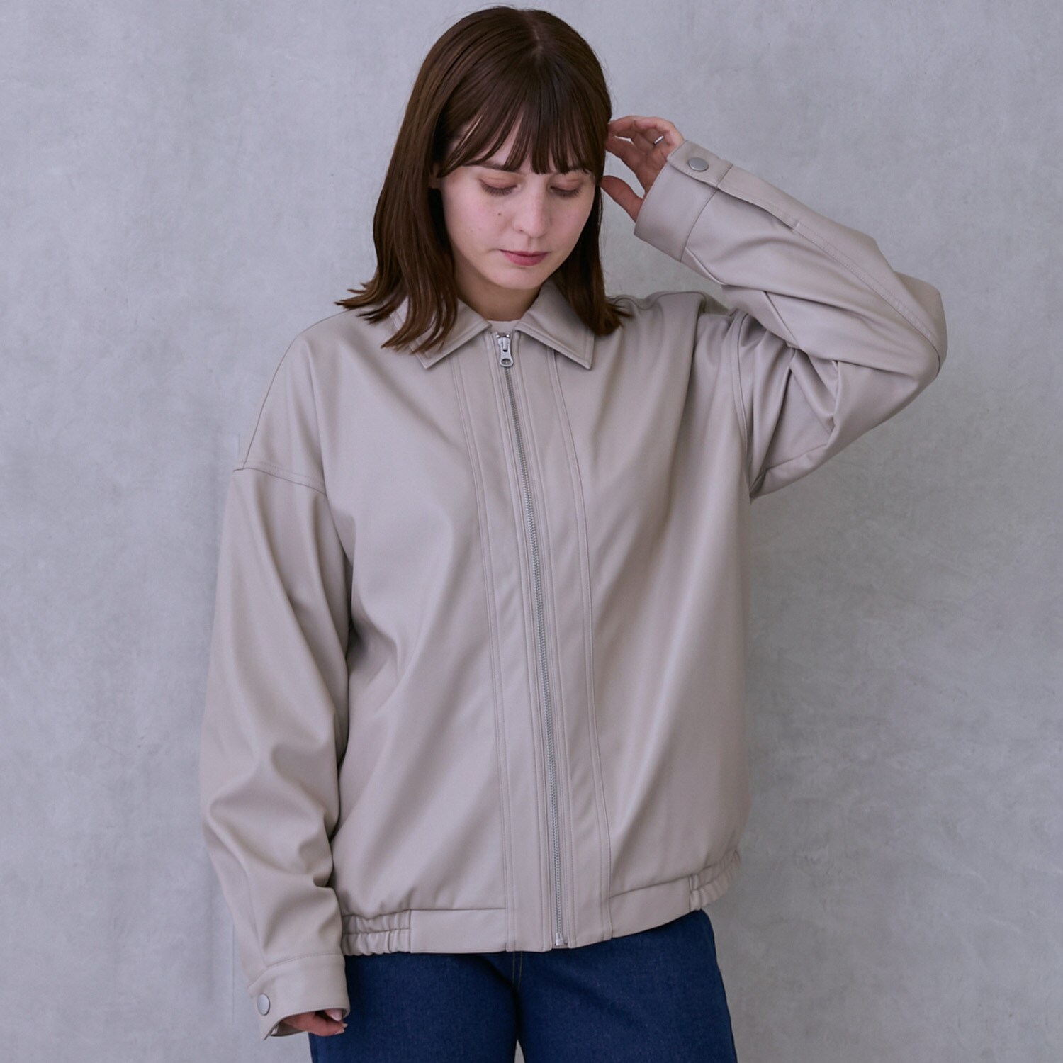 【親子リンク】合皮ジャケット