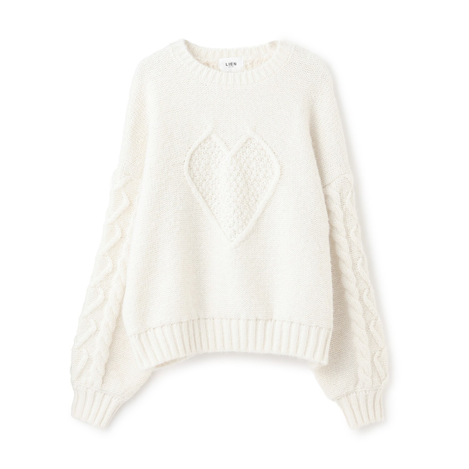 【リンク】ハートケーブルニット