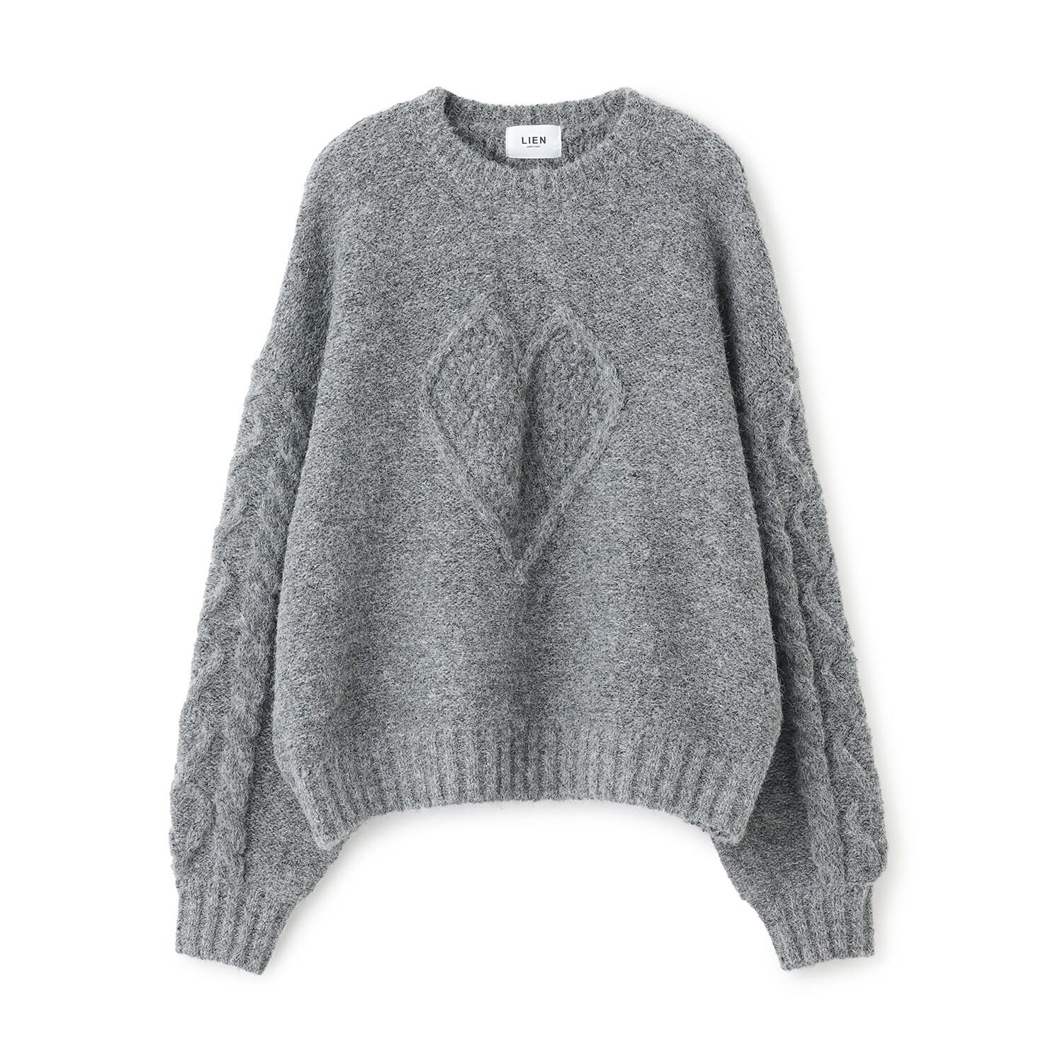 【リンク】ハートケーブルニット