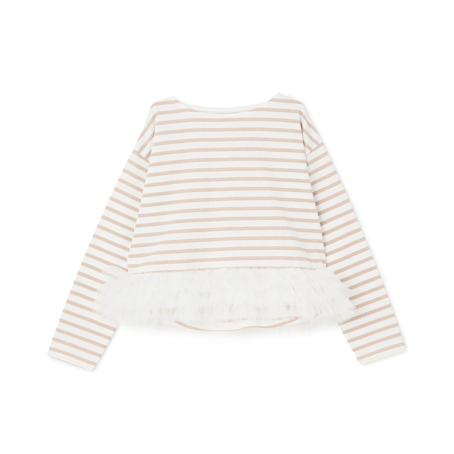 【親子リンク】ボーダーペプラム長袖Tシャツ