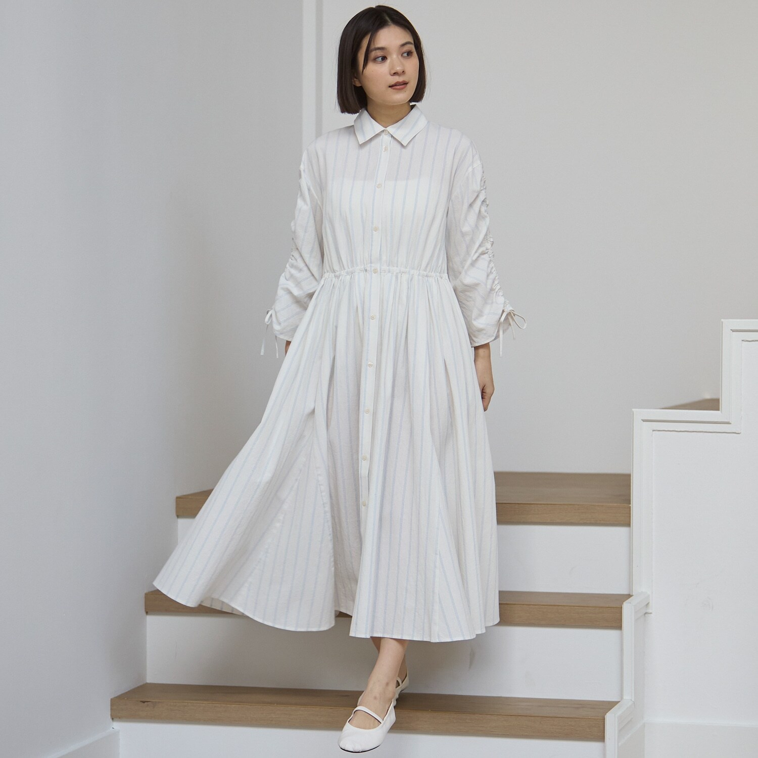 【親子リンク】アソート柄シャツワンピース