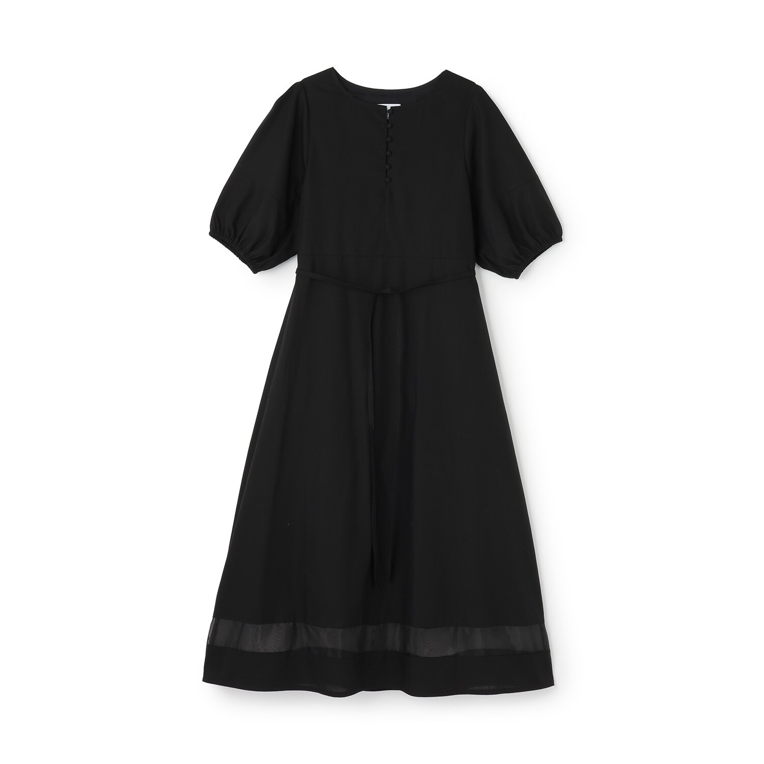 ボリュームスリーブAラインワンピース