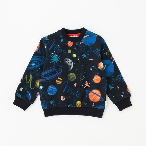 ベビー 宇宙総柄プルオーバー