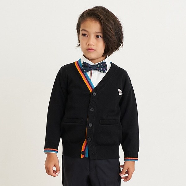 ストライプアシンメトリーカーディガン