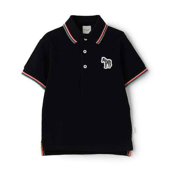 マルチストライプゼブラワッペンポロシャツ