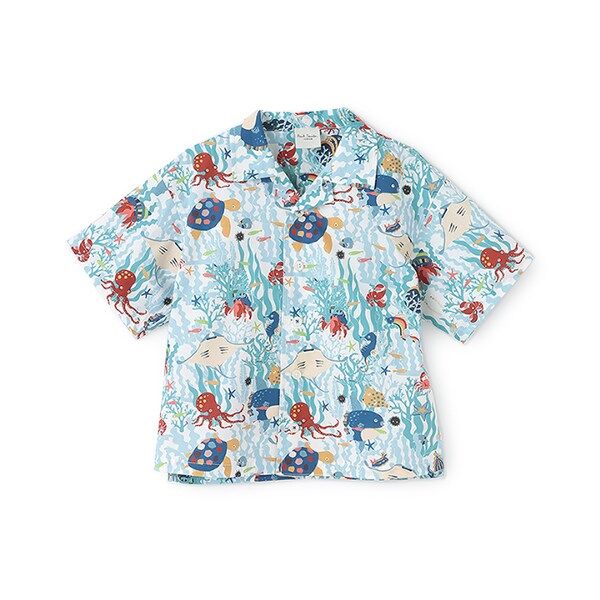 総柄半袖シャツ