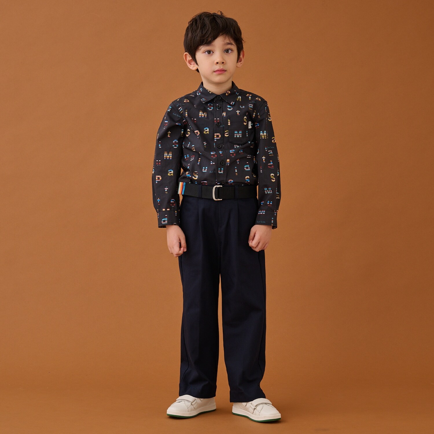 ベルトつきタックワイドロングパンツ