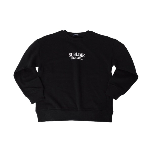 裏毛・ドロップショルダーミニマムロゴトレーナー