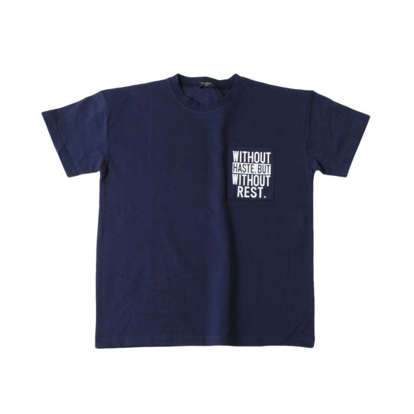 VORTEX天竺・ドロップショルダーポケットプリント半袖Tシャツ