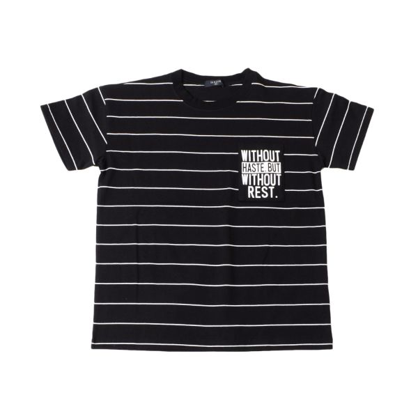 VORTEX天竺・ドロップショルダーポケットプリント半袖Tシャツ