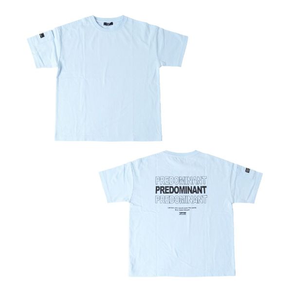 OE天竺・抗菌防臭加工ドロップショルダーバックロゴ袖ポケット半袖Tシャツ