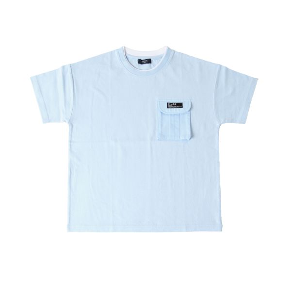 OE天竺・抗菌防臭加工ドロップショルダーアウトドアポケット半袖Tシャツ