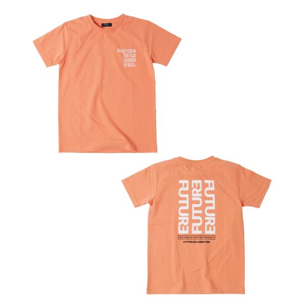 OE天竺・抗菌防臭加工バックロゴプリント半袖Tシャツ