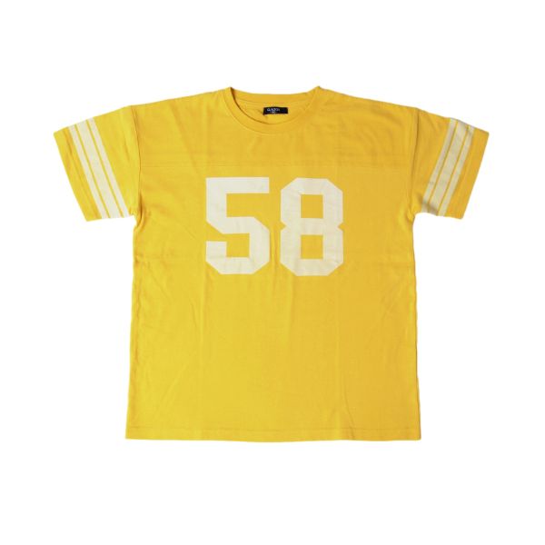 スエード天竺・ドロップショルダーナンバリングプリント半袖Tシャツ