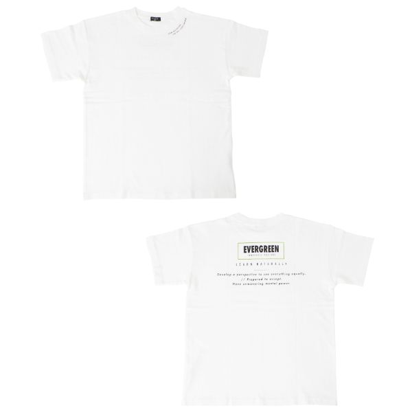 【大人向けサイズあり】スラブ天竺・ドロップショルダーランダムバックプリント半袖Tシャツ