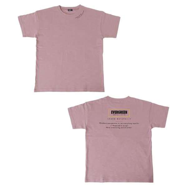 【大人向けサイズあり】スラブ天竺・ドロップショルダーランダムバックプリント半袖Tシャツ