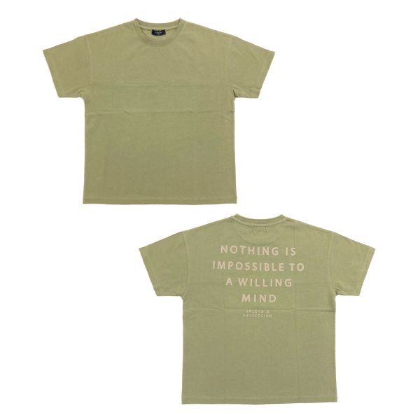 OE天竺・接触冷感ドロップショルダーバックロゴフットボール半袖Tシャツ