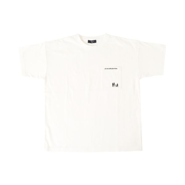 OE天竺・接触冷感ドロップショルダーアソート刺繍ポケット半袖Tシャツ