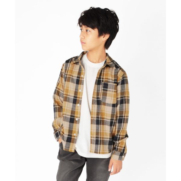 ネルチェック・長袖シャツ