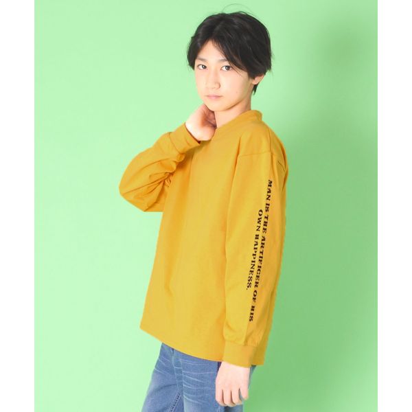 天竺・アソートプリント袖リブ長袖Ｔシャツ