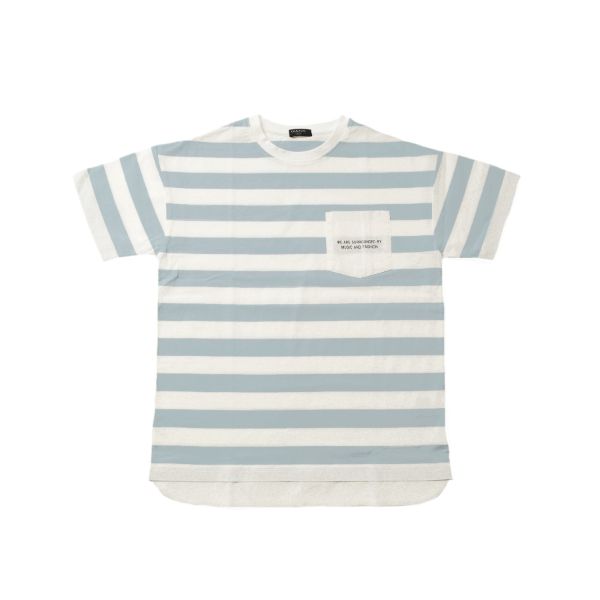 天竺・ドロップショルダーアソートポケット裾レイヤード半袖Ｔシャツ