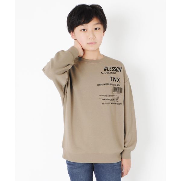 裏毛・ドロップショルダーアソートプリントトレーナー