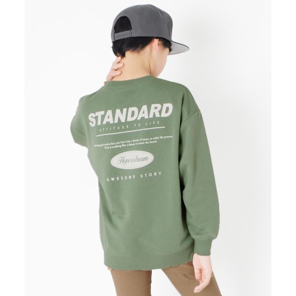 裏毛・ドロップショルダーアソートプリントトレーナー