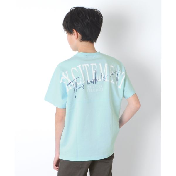 【大人向けサイズあり】天竺・ドルマンスリーブバックプリント半袖Tシャツ