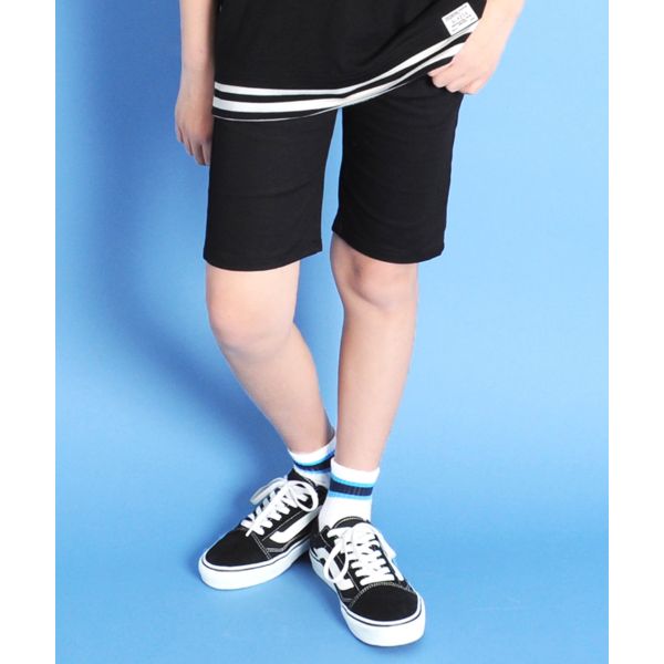 【大人向けサイズあり】ツイルストレッチ・5ポケットハーフパンツ