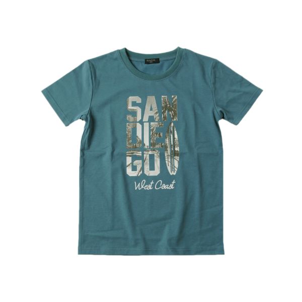 【大人向けサイズあり】機能天竺・接触冷感ビッグロゴフォトプリント半袖Tシャツ