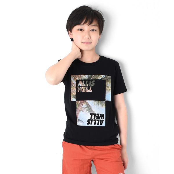 【大人向けサイズあり】天竺・接触冷感BOXフォトプリント半袖Tシャツ