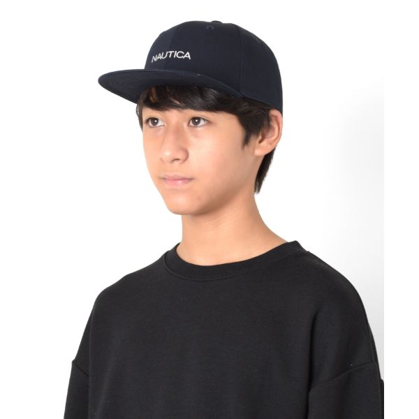 【大人向けサイズあり】【NAUTICA】フラットバイザーツイルキャップ