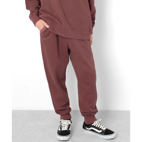 [ワイドテーパード]裏毛・ピグメントイージーパンツ