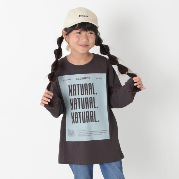 【WEB限定】【プチプラ】【再入荷】フロントアソートプリント長袖Tシャツ