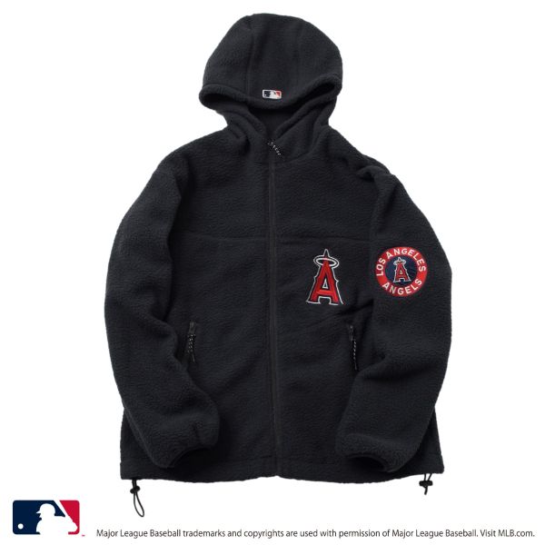 【再入荷】【MLB】チーム刺しゅうワッペン付きボアフードジャケット