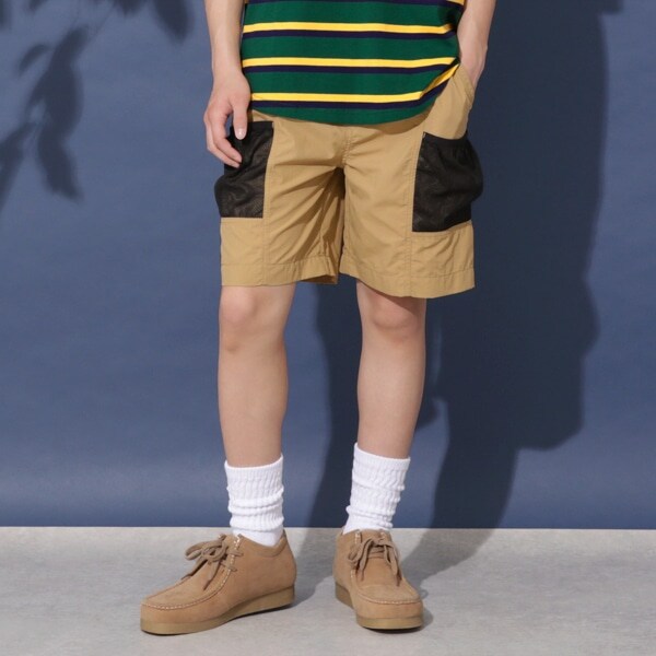 【大人向けサイズあり】【撥水】ナイロンワッシャー・ギアショートパンツ