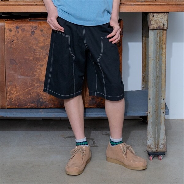 【大人向けサイズあり】コットンツイル・ダブルニーハーフパンツ