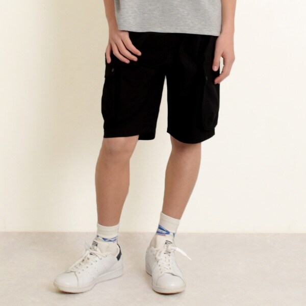 【大人向けサイズあり】【撥水】【セットアップ対応】リップストップ・カーゴハーフパンツ