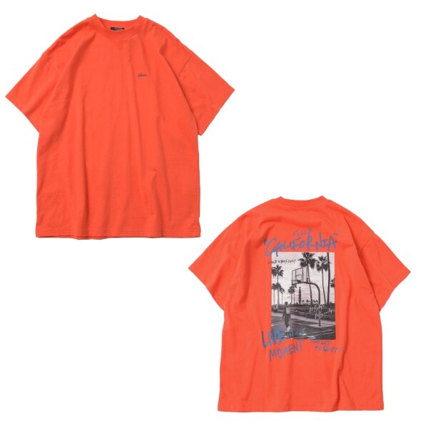 【大人向けサイズあり】【防汚加工】リゾートバックプリント半袖Tシャツ