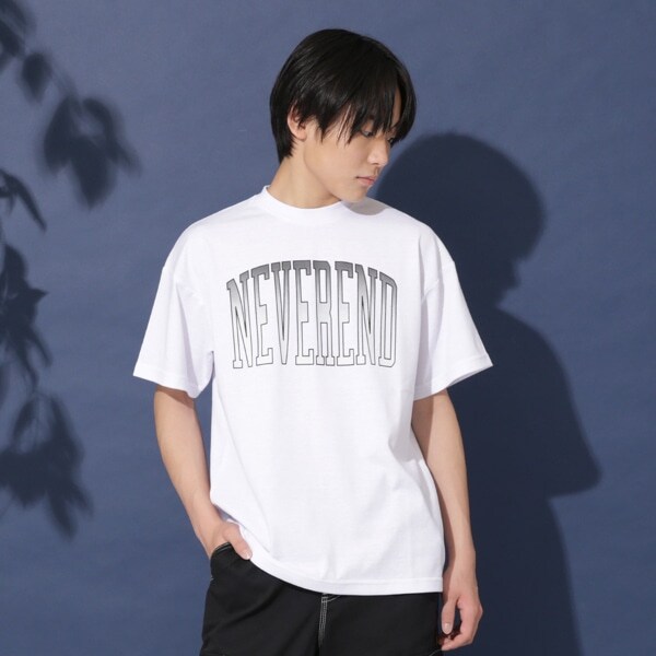 【大人向けサイズあり】【防虫加工】フロントグラデーションカレッジロゴ半袖Tシャツ