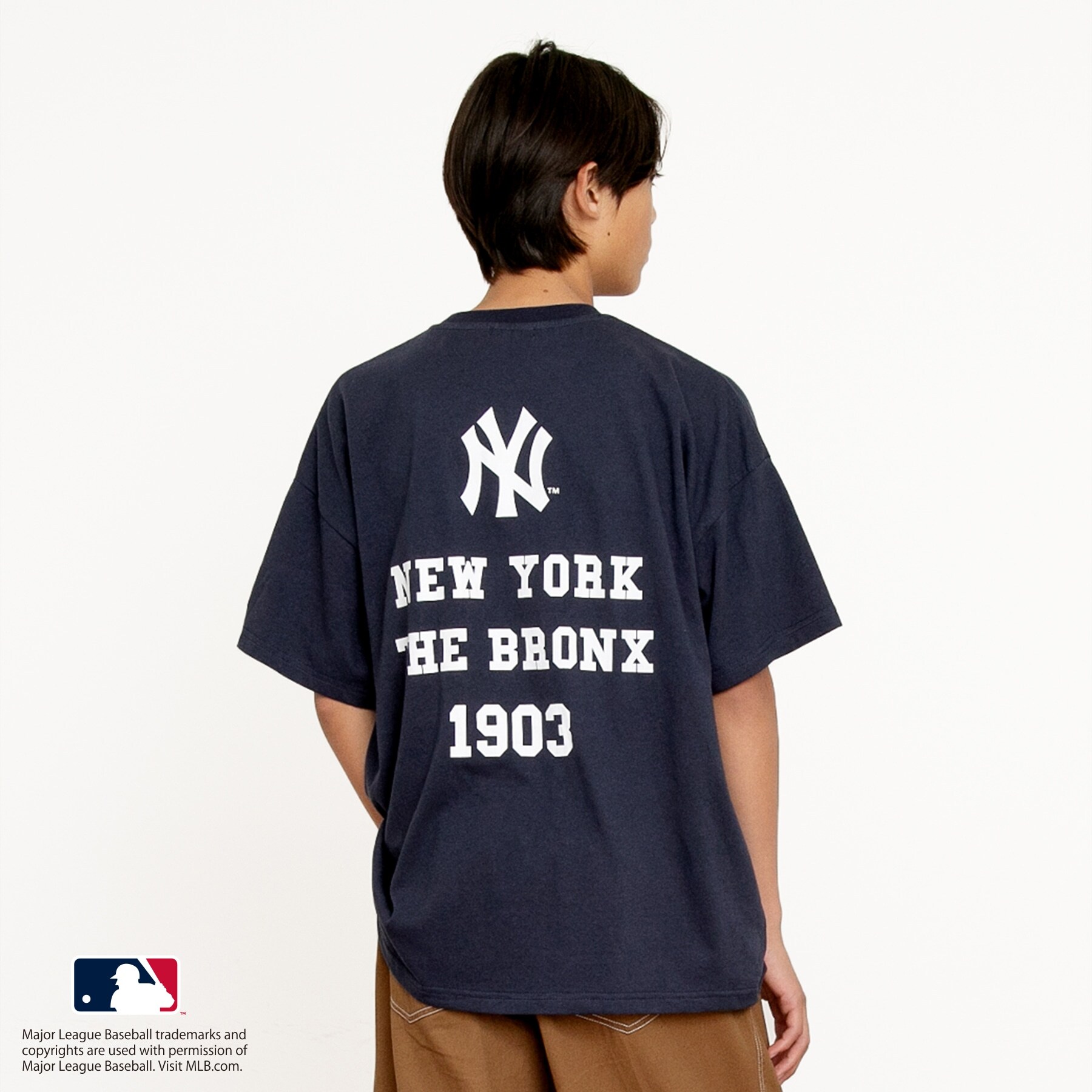 【大人向けサイズあり】【MLB】チームロゴプリント半袖Tシャツ