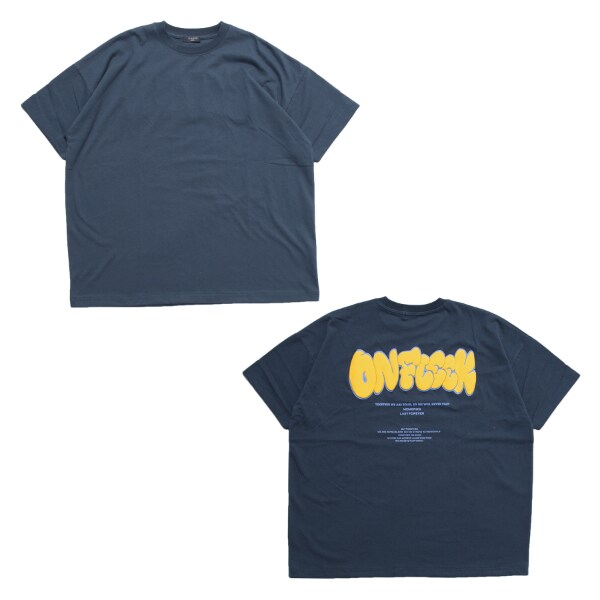 【大人向けサイズあり】【STREET】【防汚加工】バックグラフィック発泡プリントビッグ半袖Tシャツ