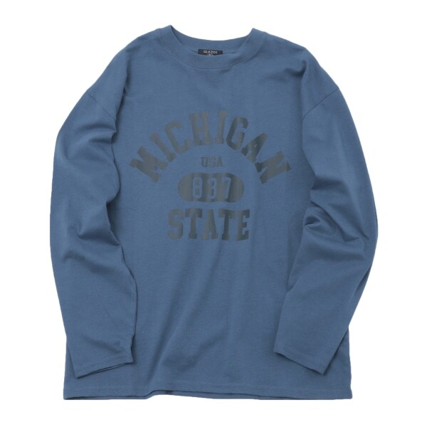 【大人向けサイズあり】【プチプラ】フロントカレッジロゴ長袖Tシャツ