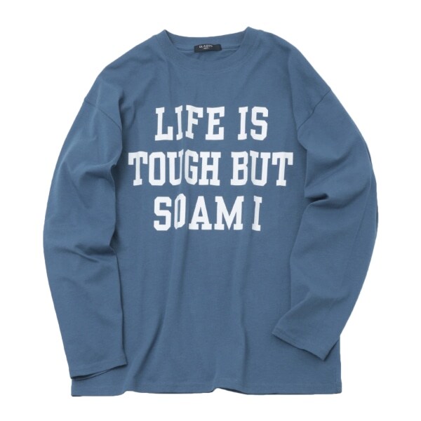 【大人向けサイズあり】【プチプラ】フロントメッセージロゴ長袖Tシャツ