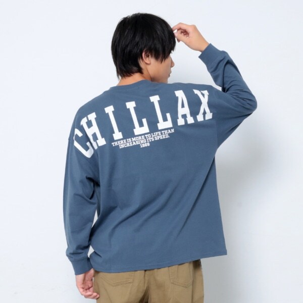【大人向けサイズあり】【STREET】バックワイドロゴビッグ長袖Tシャツ