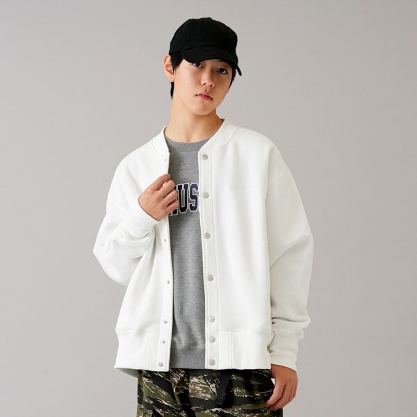 【大人向けサイズあり】【毛玉になりにくいしっかり暖か素材】裏起毛・スナップボタンジャケット